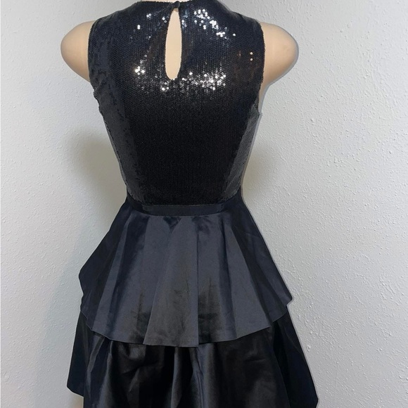 Armani Exchange Black Halter Tiered Cocktail Dress - Picture 2 of 3